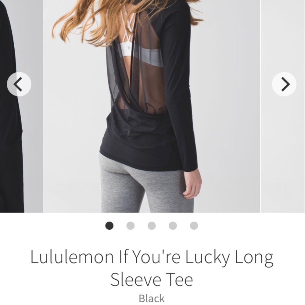 Lululemon open back work out top